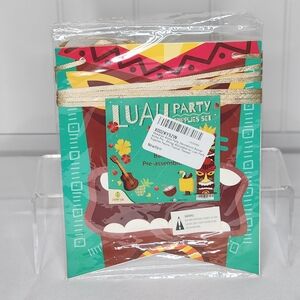 Tropical Teal Luau Decoration Banner